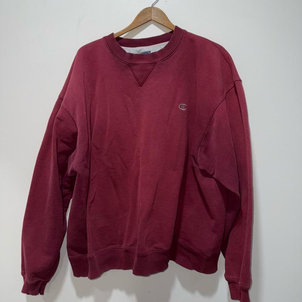 Champion Men's Burgundy Crewneck Sweater